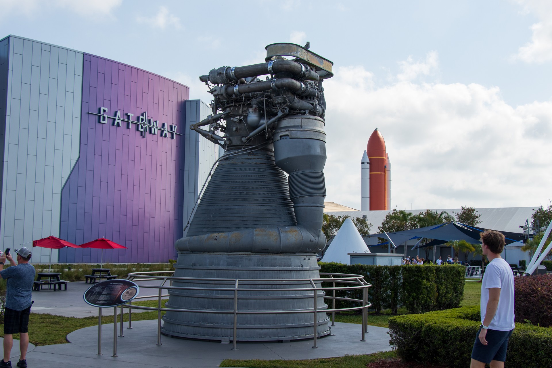 The Rocketdyne F-1 t the Kennedy Space Center.